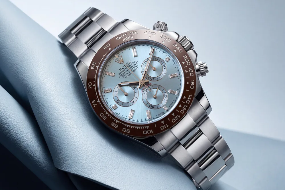 Rolex Cosmograph Daytona mit eisblauem Zifferblatt
