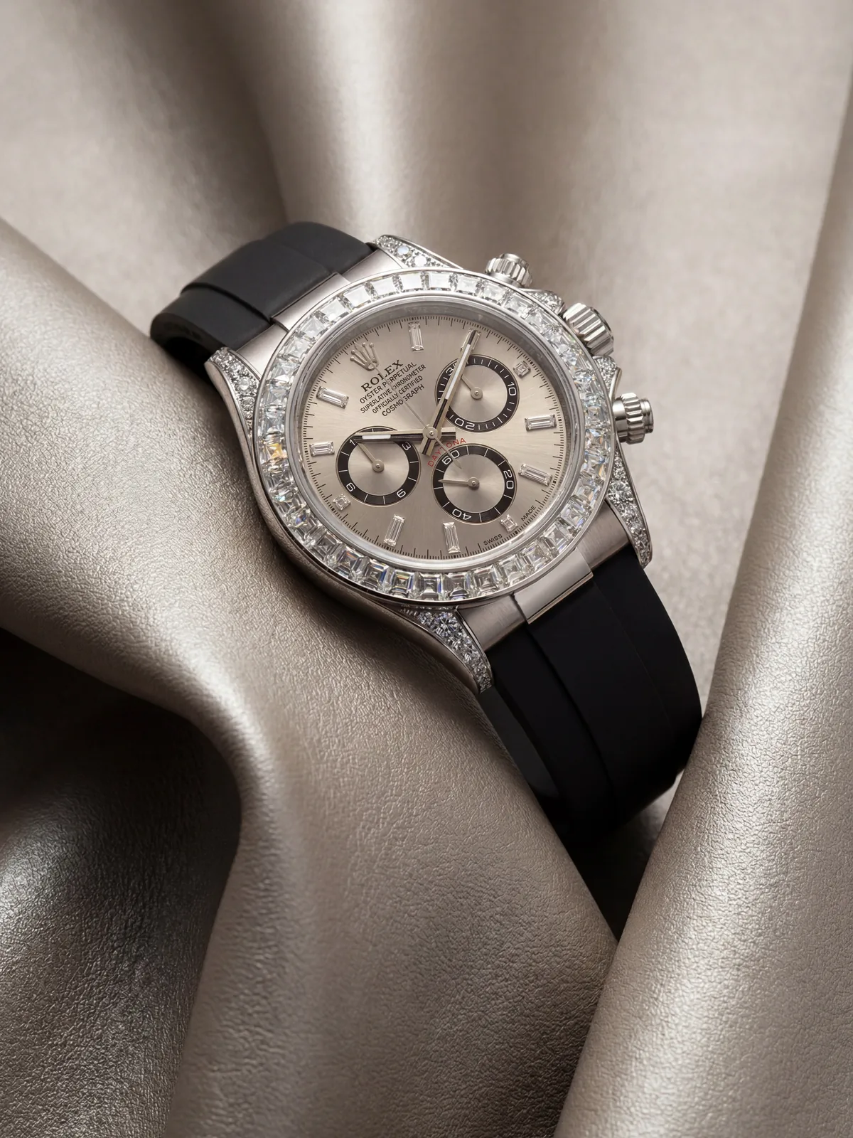 Rolex Daytona Weißgold mit Diamantlünette